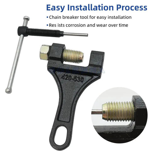Chain breaker tool for Heavy Duty 428H Drive Chain For Dirt Bikes And ATVs, Fits 110cc to 250cc quads and motorcycles
