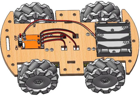 DIY 4WD RC Car STEM Kit with mecanum wheels for kids to build and learn science through hands-on robotics engineering experiment.