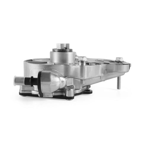 AULINK vacuum pump, side view; silver aluminum with mounting bracket