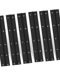 Heavy Duty 6 Inch Black Stainless Steel 304 Continuous Piano Hinges Set Of 6 For Cabinet Doors And Boat Applications, 0.04 Inch Thick Folding Butt Hinge With Corrosion Resistant Matte Finish