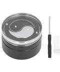 Heavy Duty 58 Millimeter Espresso Distribution Tool With Smooth Bearing Rotation Stainless Steel Needle Coffee Leveler And Pro Tamper For Tight Grounds And Dope Pulls Daily with included accessories.