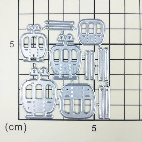 Top Notch Cable Car Ski Board Metal Die Cuts For Handmade Card Making And Cozy Winter Scrapbook Layouts Slick Carbon Steel Punch Dies on grid.