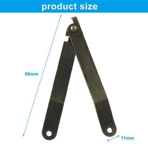 2 Pack Folding Lid Support Hinges Antique Bronze Rotating Iron Hinge for Cabinets Chests and Cupboards Durable Lid Stay Hardware 97mm