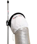 Dust Barrier Pass Through For Ducting Up To 14 Inch Hose Resealable Air Opening on barrier pole with duct hose