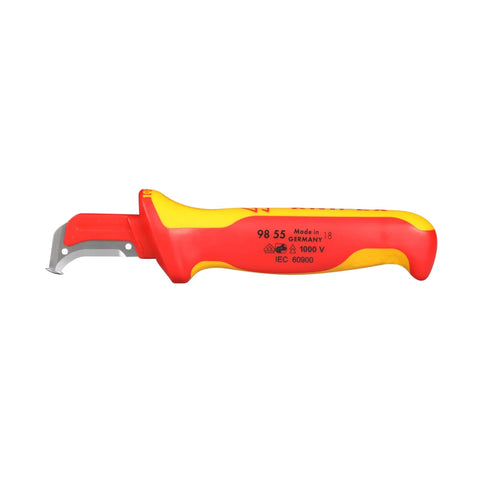Workhorse Pro Grade 1000V Insulated Dismantling Knife With Fixed Hook Sickle Blade Guide Shoe Slip Guard