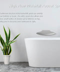 High Flow Tub Spout Wall Mounted Waterfall Faucet Filler For Bathroom Sink And Tub Shower With Diverter Brushed Nickel Finish Durable SUS304 Stainless Steel Easy Install above bathtub with plant nearby.