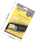 Windshield Crack Repair Kit For Chips And Scratches, Quick Fix Car Glass Repair Tool, packaging showing tools dimensions, portable