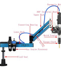 Heavy Duty Pneumatic Tapping Machine M3 To M12 Air Powered Threader with universal head and fixed seat design.