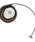 Top view of E85 Gas Cap Replacement GT295 20915990 for GM trucks and SUVs 2007-2011, showing cap design and tether