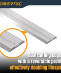 Top Shelf Boss Grade 3.25 Inch Hss Planer Blades 10 Pack Heavy Duty Replacement highlighting dual cutting edges and reversible profile.