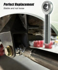 Close-up of Heavy Duty 3/4 In Right Hand Shank With Jam Nut Heim Joint Rod End 3/4 Inch Bore 4 Inch Long installed on a vehicle.