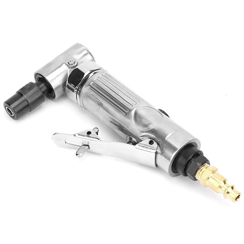 Killer Pneumatic Die Grinder With Two Inch Disc And High Speed Motor For Metal Wood Deburring And Casting Shop Work Built Like A Rig To Knockout Every Tough Grinding Task Smooth Operator, silver air powered tool.