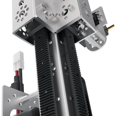 Rack And Pinion Linear Slide Pack For Robots And Vehicles, Turn Rotational Motion Into Smooth Linear Drive, TETRIX MAX Compatible Robotic Building Elements, Ideal For Forklift, Conveyor, Sorter Add Ons And Hobby Robot Projects black rack gears with motor mount