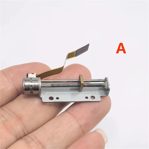 Mini 29mm Stroke Linear Actuator DC Stepper Motor With 8mm Drive Screw And Plug And Play Setup For 5V 6V Power in hand.