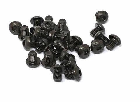 25 Piece M8 X 10mm Hex Socket Button Head Cap Screws Kit, Beefy Alloy Steel 12.9 Grade, Black Oxide Finish, hex drive bolts.