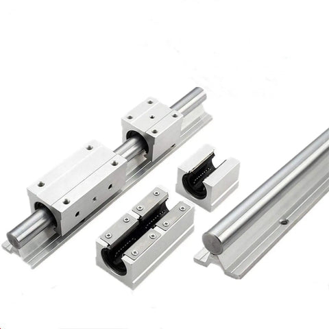 Beefy Linear Motion Bearing Slides Kit 2Pcs SBR12UU SBR16UU SBR20UU For CNC Machines And 3D Printers Ultra Smooth Guide Rails For Precise Motion Durable High Quality Linear Slides For Precision Tools, aluminum rail and bearing blocks