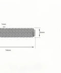 Top Shelf M6 X 14mm Socket Head Cap Screws Stainless Steel 18-8 304 dimensions, hex drive details and full thread design.