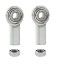 CF5 Rod End Bearing Heim Joint Set 5/16 X 5/16-24 Right Hand Female Thread With Jam Nuts 2 Pack Heavy Duty Forged Steel Rod End Joint For 11 Degree Misalignment And 28.7 kN Static Load Capacity, with two bearings and jam nuts