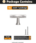 Package contents showing Brushed Nickel Cabinet Knobs 10 Pack Hammered Silver Handles with screws for cabinets and vanities.