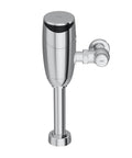 1.6 GPF Top Mount Exposed Sensor Flush Valve For Water Closet With Gear-Driven Ceramic Cartridge, Hydropower, AV Diaphragm, HydroX Power Technology Delivers Renewable, Low-Maintenance Performance. chrome sensor flush valve for water closet, side view
