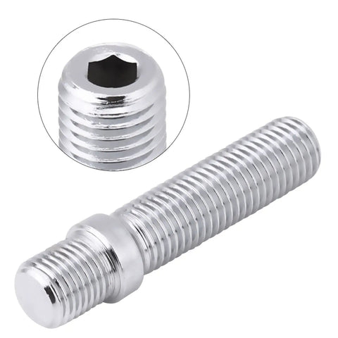 Heavy Duty Extended Wheel Stud Conversion Kit 20 Pcs 50mm 12x1.5 To 12x1.5 Screw Adapter In High Strength Steel For Smooth Ride And Serious Drifting Fits Late 90s And Early 2008 Models Perfect For Car Mods, 50mm stud close-up