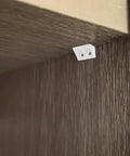 Beefy Plastic Right Angle Brackets 4 Hole Corner Supports for Drawers Cabinets and Shelves White Heavy Duty 20 Pack installed under shelf
