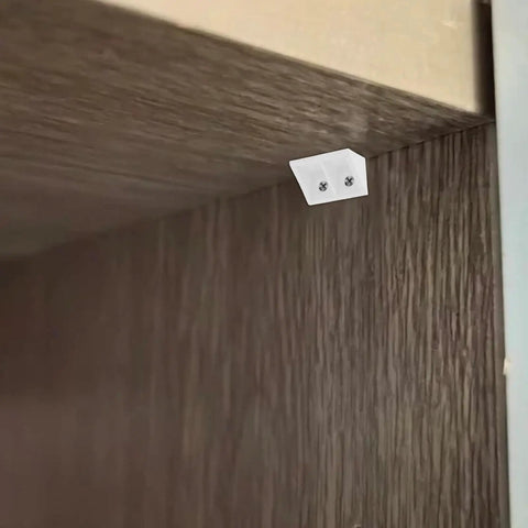 Installed 20 Pack Plastic Corner Brackets With Four Hole Design For Cupboards And Cabinets White Drawer Corner Supports