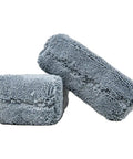 Scratch Free Microfiber Car Detailing Applicator Pads 2 Pack For Wax And Sealants Ceramic Or Graphene Coatings Quick And Easy To Use Machine Washable And Reusable Foam Pad Interior, two gray pads