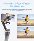 Osmo Mobile 8 Advanced Tracking Gimbal for phone with AI native tracking, stabilizing a smartphone for smooth action shots.