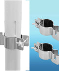 Two Pack Adjustable Upright Clamps For Hanging Accessories Fits 1.5 Inch Or 2 Inch Diameter Poles, Heavy Duty, Easy Install