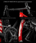 Ultralight Full Carbon Fiber Road Bike With Thru Axle Electronic Shifting And Hydraulic Disc Brakes Drop Bars Size 50 details