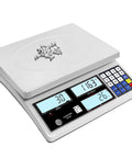 Heavy Duty Counting Scale For Small Parts 30kg 66lb Capacity, 1g Precision shown with digital display and small parts on scale