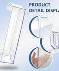 W11239961 Refrigerator Door Shelf Bin Replacement product detail display with clear PE material and design close-ups