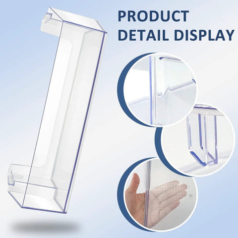W11239961 Refrigerator Door Shelf Bin Replacement product detail display with clear PE material and design close-ups