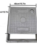 Durable Resin Sewer Manhole Cover And Frame With Easy Lift Handle For Garden Yard And Lawn Weather Resistant Plastic
