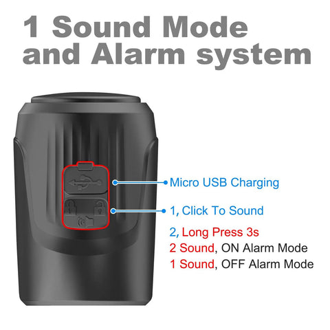 Loud 125dB Electric Bike Bell With Anti Theft Alarm USB Rechargeable Waterproof E Bike Horn For MTB BMX Road Cycling Scooter One Sound Mode That Warns Cars And Pedestrians On City Streets