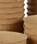 Stack of breathable paper pulp nursery pots for seedlings and direct planting, ideal for yard balcony garden beds and containers