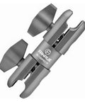 Composite Double Socket Swivel Arm 3.7 Inch Aluminum Mounting Arm Dual 20mm Socket Ends Fits 20mm Attachment Ball For Vehicle GPS Mount Durable For Rugged Use With Lifetime Warranty, gray aluminum arm