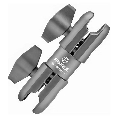 Composite Double Socket Swivel Arm 3.7 Inch Aluminum Mounting Arm Dual 20mm Socket Ends Fits 20mm Attachment Ball For Vehicle GPS Mount Durable For Rugged Use With Lifetime Warranty, gray aluminum arm