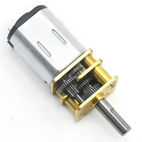 Three Pack DC 6V 100 RPM N20 Micro Gear Motor With 6mm Shafts And Metal Gearbox, High Torque Speed Reduction For DIY RC Toys