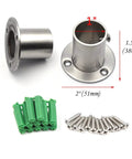 Heavy Duty Stainless Steel Closet Rod Flange Adjustable One Inch Socket Bracket For Rock Solid Pipe Mounts with screws and plugs