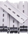 15 Pieces Slotted Aluminum DIN Rails, 4 Inch Long, 35mm Wide, 7.5mm High, DIY Friendly For Electrical Panels And Industrial Automation