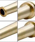 Close-up of Top Tier Heavy Duty Brass Fire Nozzle 1.5 Inch NST fitting showing solid brass construction and detailed finish.