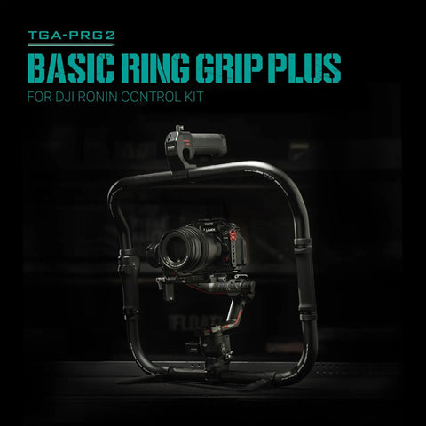 Basic Ring Grip Plus Control Kit for DJI RS2 RS3 Pro RS4 RS4 Pro RS5 Wireless Gimbal with camera mounted on rig.