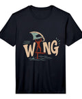 Dope Wing Foiling Enthusiast Tee For Wing Surfers And Foilers Premium Performance T Shirt with graphic of wing surfer
