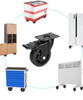 4 Inch Caster Wheels Set of 4 Heavy Duty Rubber Plate Casters Load Capacity Up To 1200lbs shown with various furniture applications.