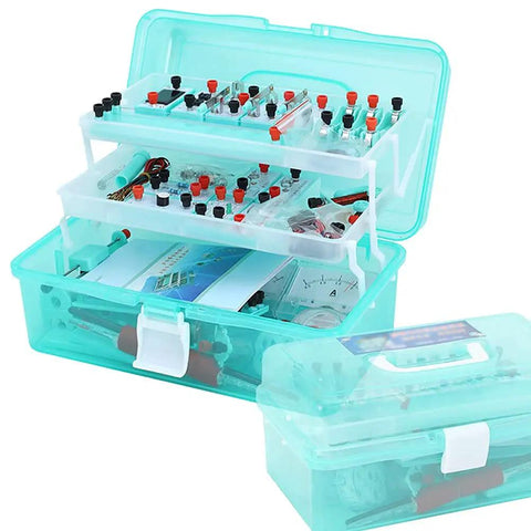 Physics Lab Kit For Electricity And Magnetism, Basic Circuit Electronics Exploration Set For High School Students open case