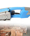 Heavy Duty Electric Strapping Machine Automatic Hot Welding Tool handheld tool with blue handle for industrial packaging.