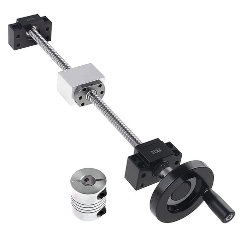 SFU1204 Ball Screw Kit With Nut Hand Wheel Easy Install End Supports BK10 BF10 Coupler And Screw Nut Housing