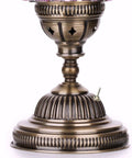 Base of Blue Mosaic Battery-Operated Table Lamp With Handcrafted Stained Glass, Turkish Moroccan style, no plug needed.